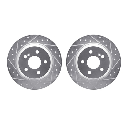 Rotors-Drilled And Slotted-SilverZinc Coated, 7002-63108